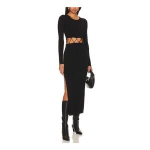 The Range Knit Black Laced Crew Size XS Dress